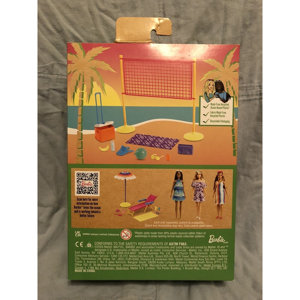 NEW Mattel Barbie ❤️ The Ocean Volleyball Net Beach Play-Set -Recycled Plastic - Picture 4 of 5